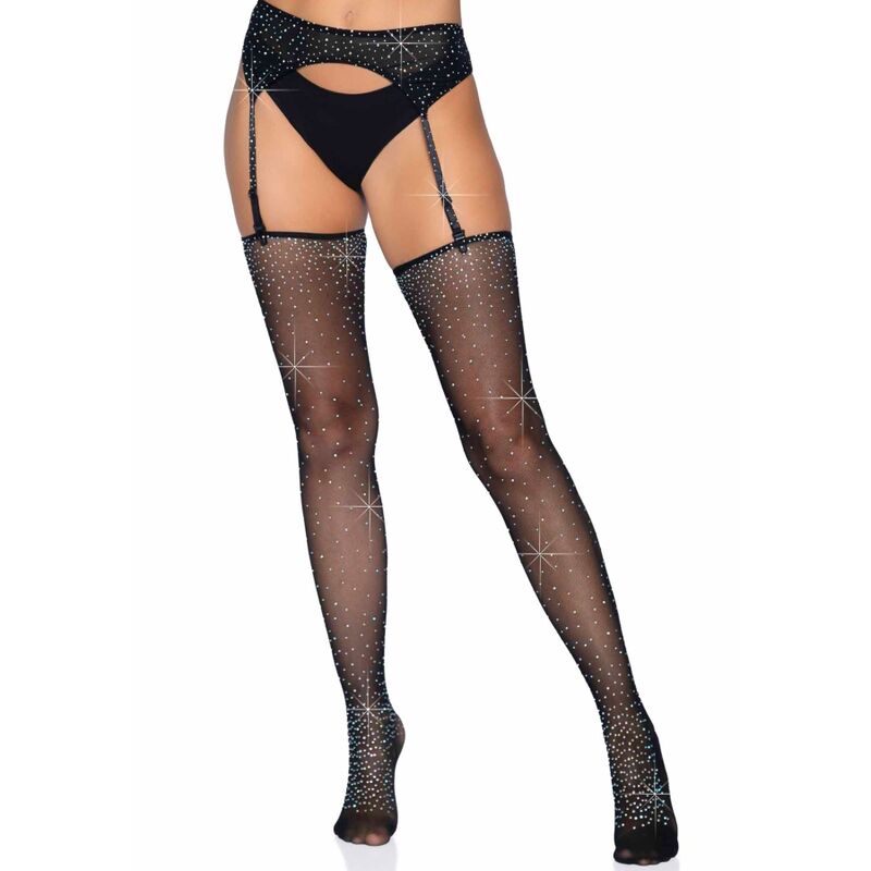 LEG AVENUE – STRUMPFHALTER UND STRÜMPFE SET EINHEITSGRÖSSE