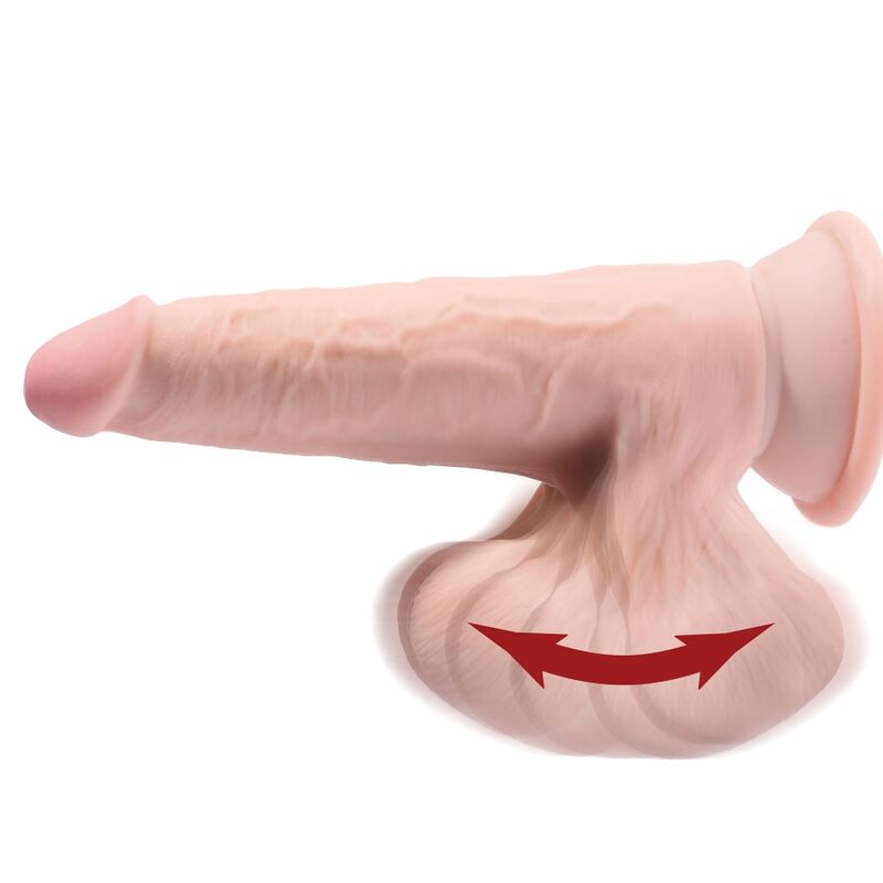 KING COCK - PLUS 3D Wellness Device SWINGING BALLS 24.5 CM LIGHT SKIN