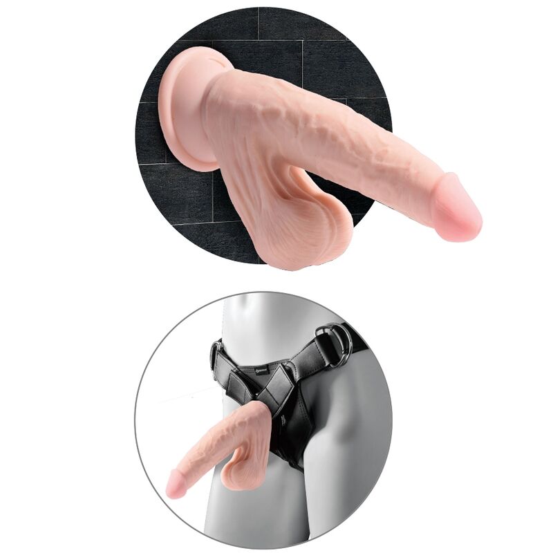 KING COCK - PLUS 3D Wellness Device SWINGING BALLS 24.5 CM LIGHT SKIN