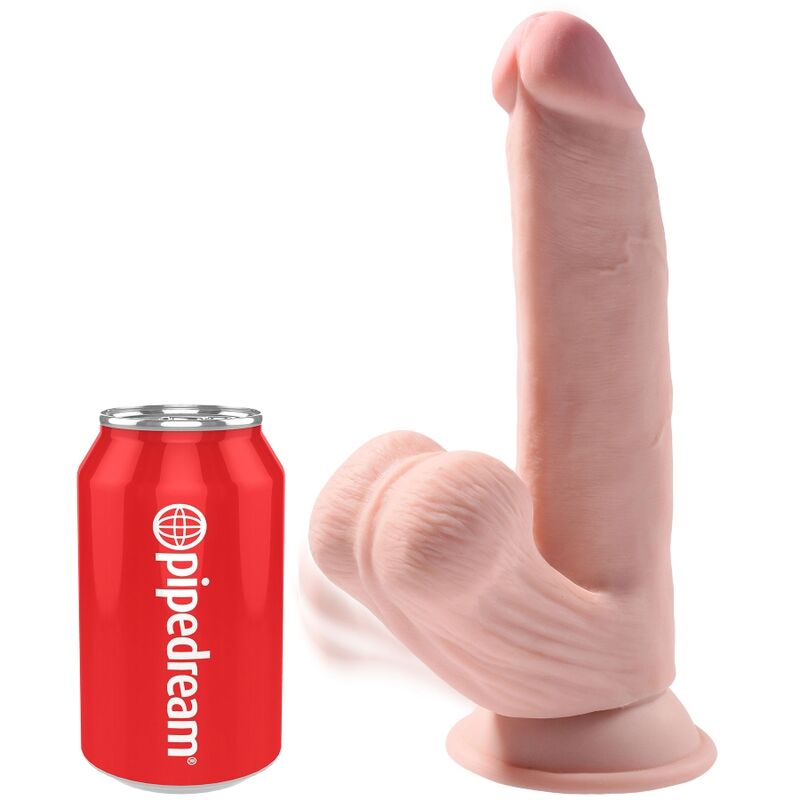 KING COCK - PLUS 3D Wellness Device SWINGING BALLS 24.5 CM LIGHT SKIN