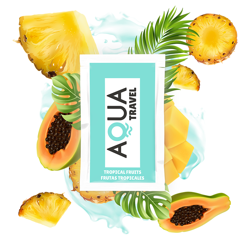 AQUA TRAVEL – GLEITMITTEL AUF WASSERBASIS MIT TROPISCHEN FRÜCHTEN AROMA 6 ML