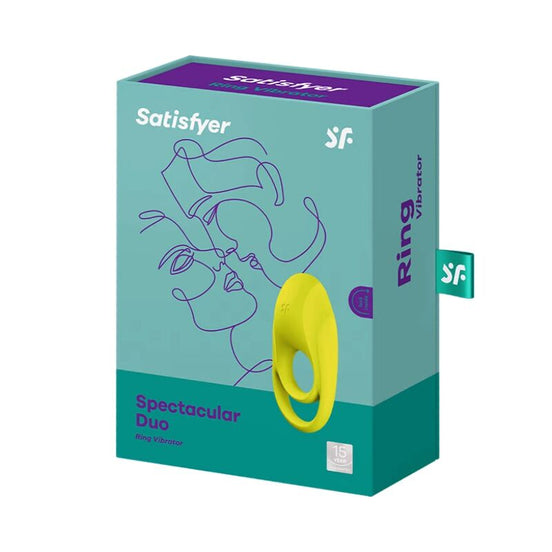 SATISFYER - SPECTACULAR DUO RING Sensory Device YELLOW