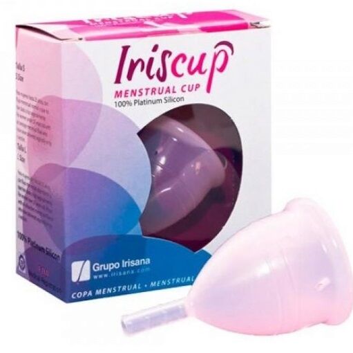 IRISCUP - KLEINER ROSAFARBENER MONATSBECHER A + GRATIS STERILISIERBEUTEL