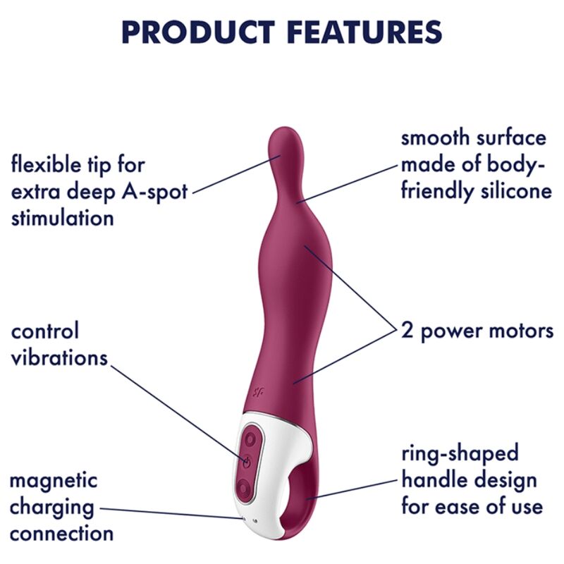 SATISFYER - AMAZING 1 ASPOT Sensory Device BERRY