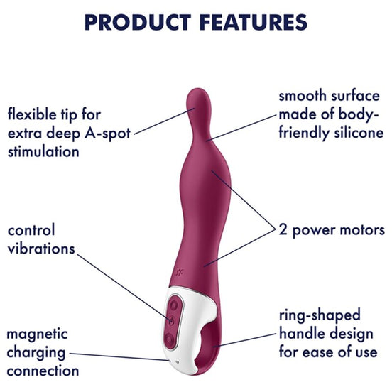 SATISFYER - AMAZING 1 ASPOT Sensory Device BERRY