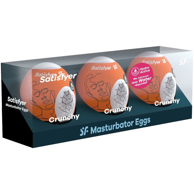 SATISFYER - 3 MASTURBATOR EGG CRUNCHY