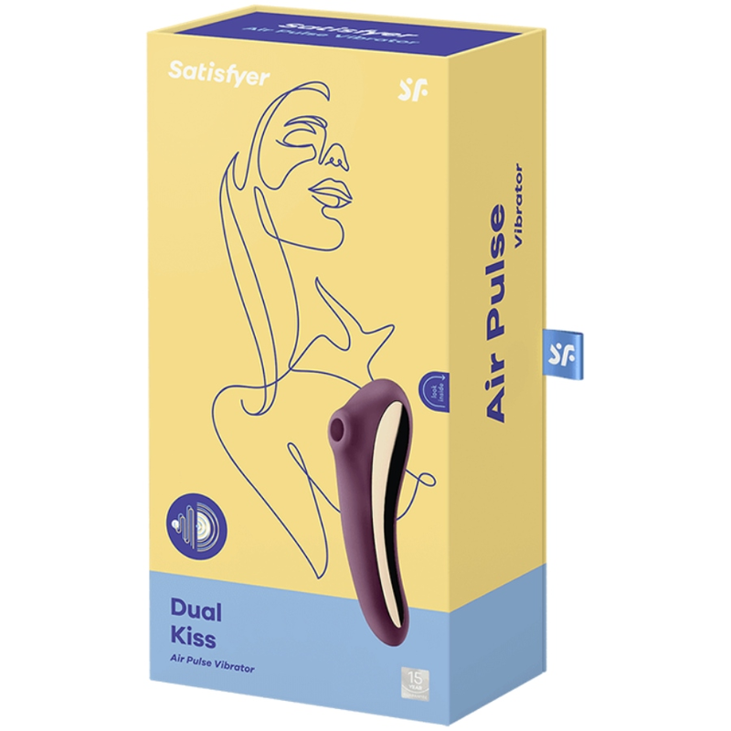 SATISFYER - DUAL KISS AIR PULSE Stimulator WEINROT