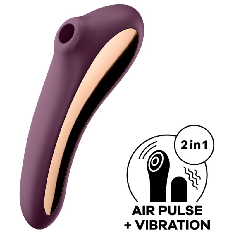 SATISFYER - DUAL KISS AIR PULSE Stimulator WEINROT