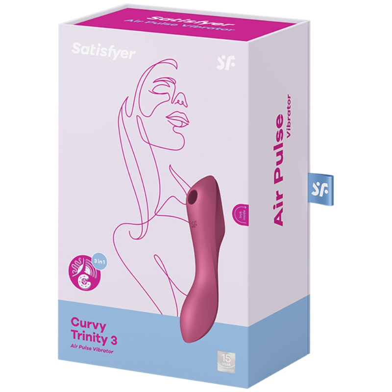 SATISFYER - CURVY TRINITY 3 AIR PULSE Sensory Device RED