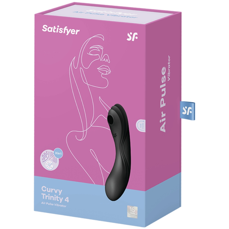 SATISFYER - CURVY TRINITY 4 AIR PULSE Sensory Device BLACK