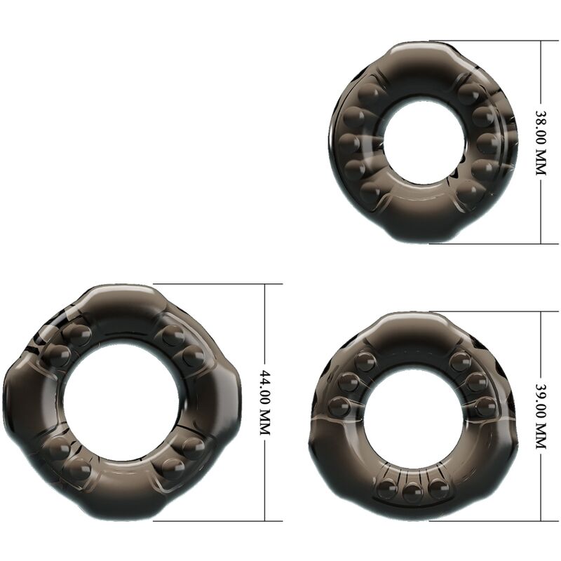 BAILE - Intimate Wellness RingS YVONNE SET 3 PENIS RINGS