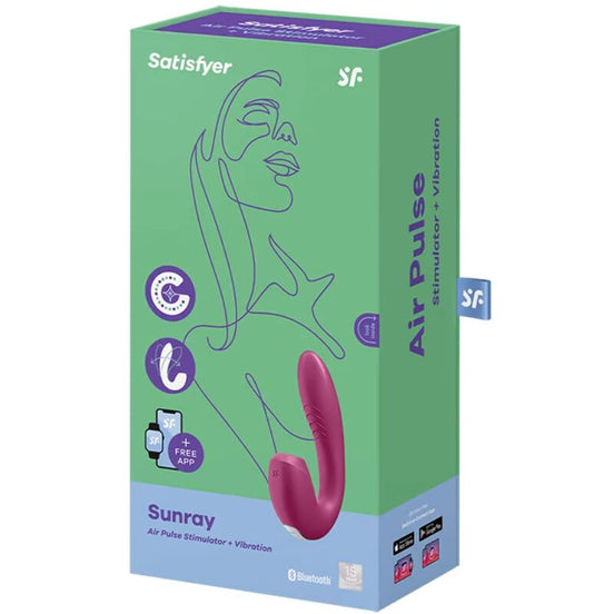 SATISFYER - SUNRAY STIMULATOR AND Sensory Device APP RED