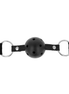 OHMAMA FETISH BLACK FABRIC BREATHABLE BALL GAG
