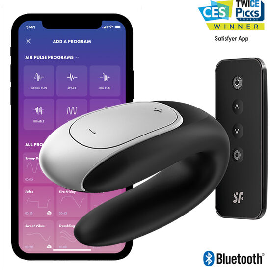 SATISFYER - DOUBLE FUN PARTNER Sensory Device BLACK