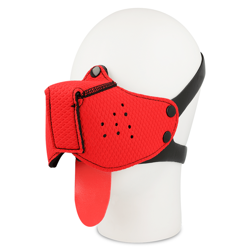 OHMAMA FETISCH HUNDEMAULKORB - ROT