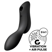 SATISFYER - CURVY TRINITY 2 AIR PULSE Sensory Device BLACK