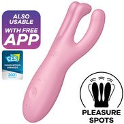 SATISFYER - THREESOME 4 Sensory Device APP PINK