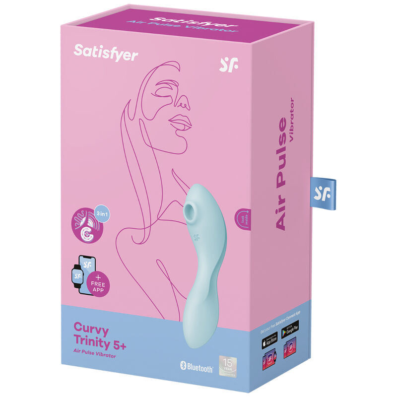 SATISFYER - CURVY TRINITY 5 AIR PULSE STIMULATOR & Sensory Device APP WHITE