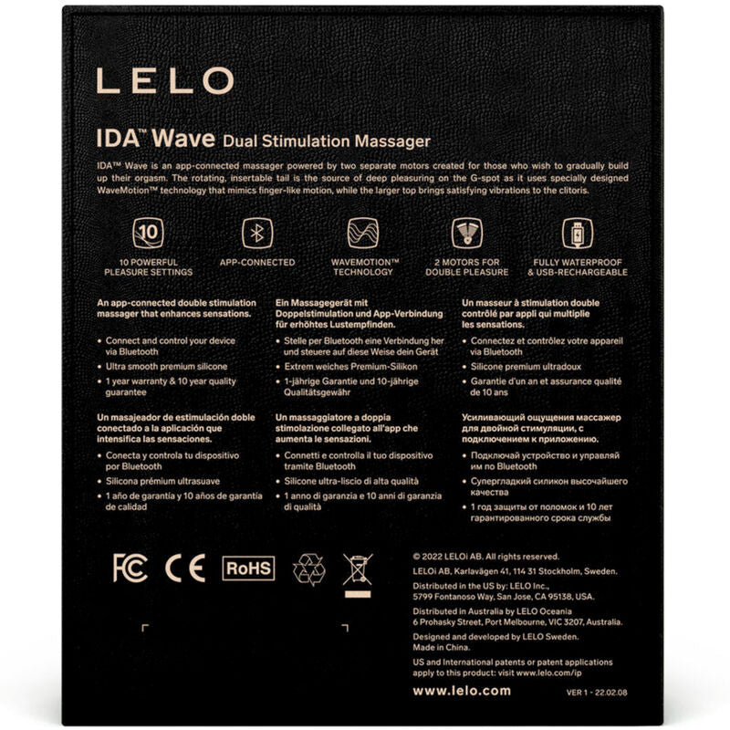 LELO - IDA WAVE PAARE MASSAGEGERÄT SCHWARZ