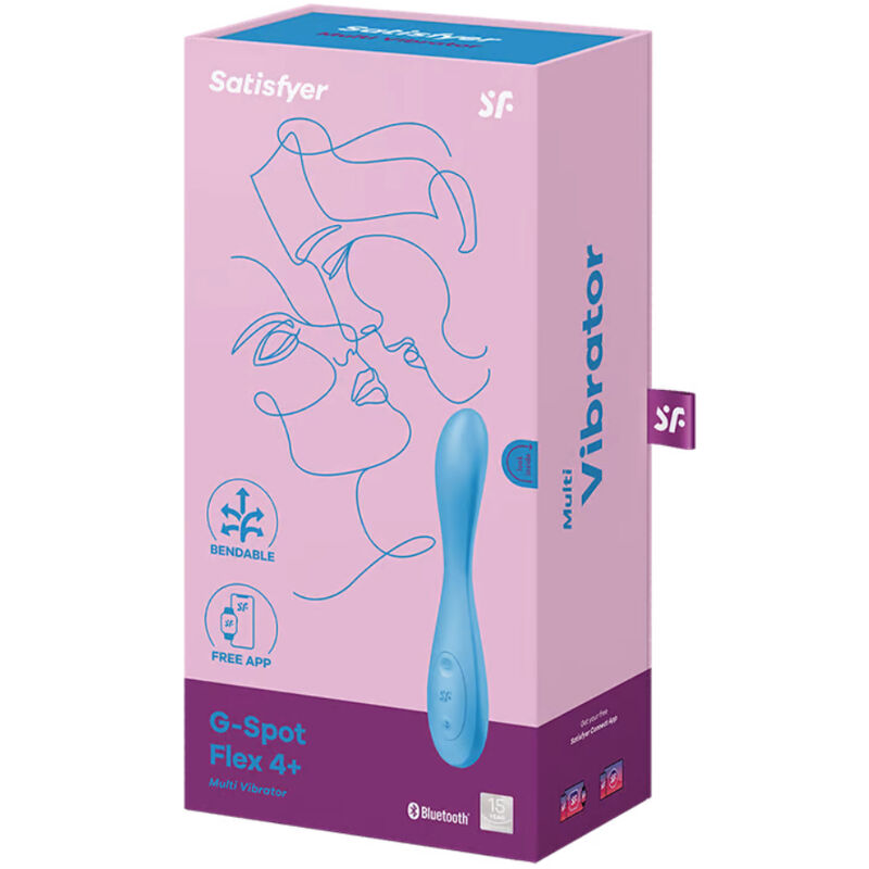 SATISFYER - G-SPOT FLEX 4+ MULTI Sensory Device APP BLUE