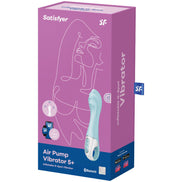 SATISFYER - AIR PUMP Sensory Device 5+ INFLATABLE G-SPOT Sensory Device APP BLUE