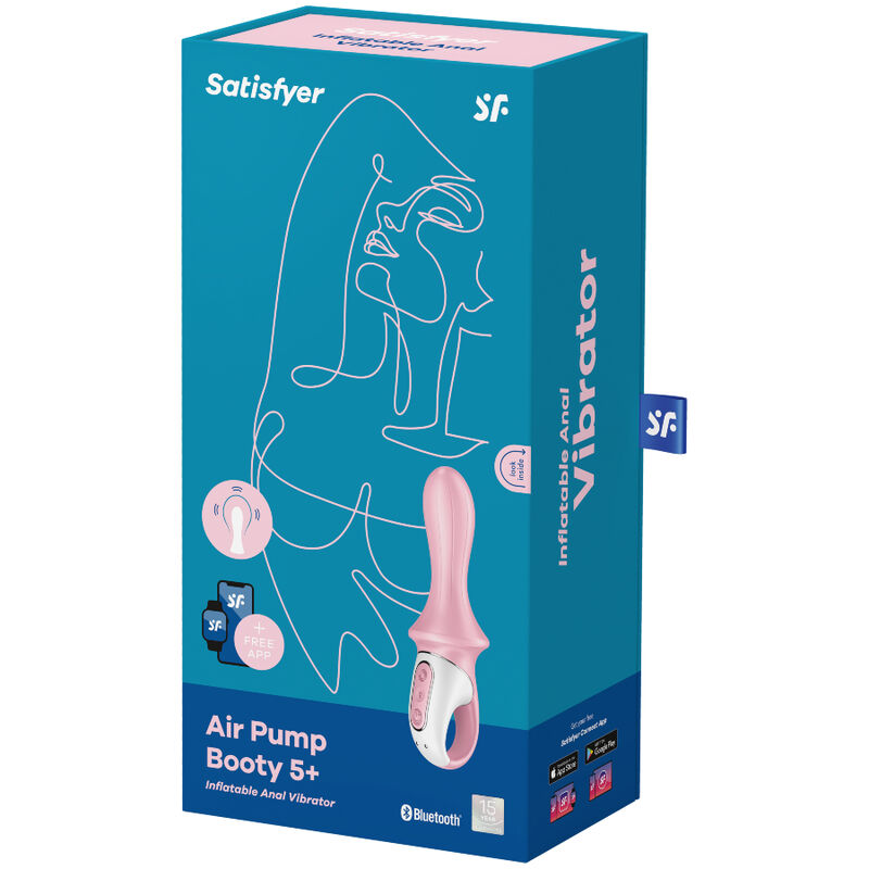 SATISFYER - AIR PUMP BOOTY 5+ AUFBLASBARES ANAL-Sensorgerät ROSA