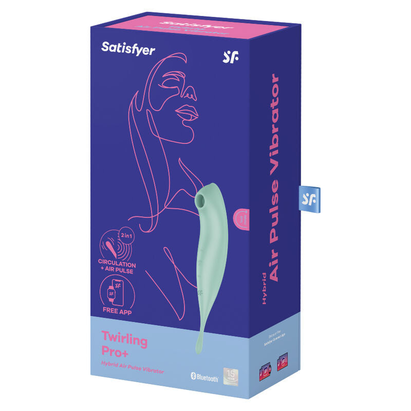 SATISFYER - TWIRLING PRO+ AIR PULSE STIMULATOR & Sensory Device APP RED