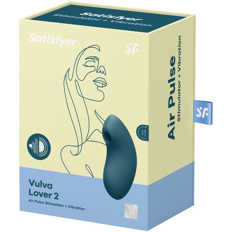 SATISFYER - VULVA LOVER 2 AIR PULSE STIMULATOR & Sensory Device BLUE