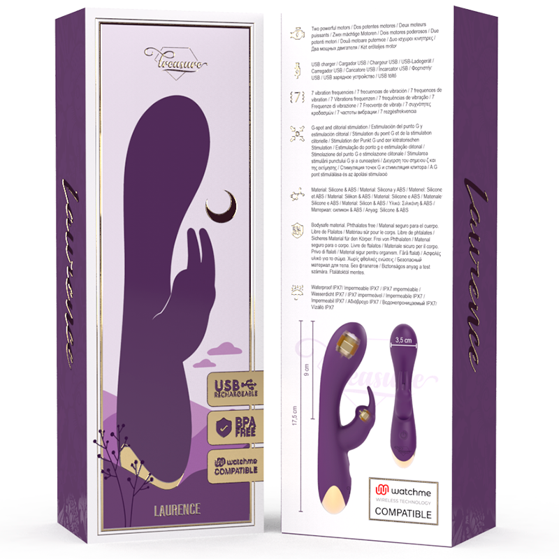 TREASURE - LAURENCE RABBIT Sensory Device WATCHME WIRELESS TECHNOLOGY COMPATIBLE