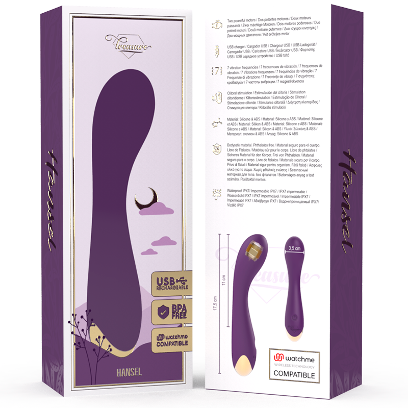 TREASURE - HANSEL G-SPOT Sensory Device WATCHME WIRELESS TECHNOLOGY COMPATIBLE