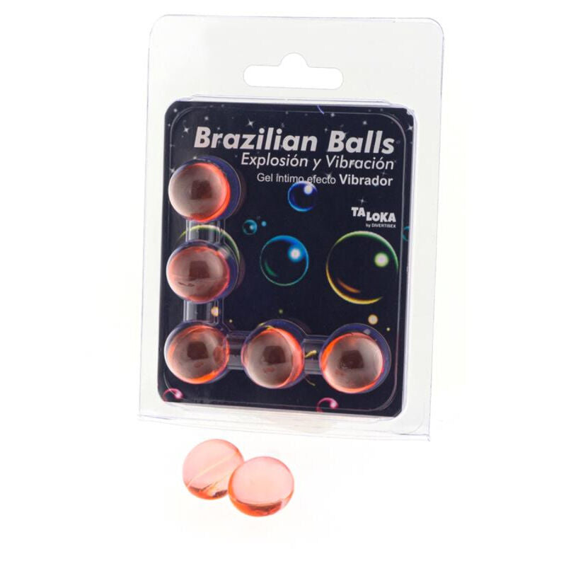 TALOKA - 5 BRASILIANISCHE KUGELN VIBRIERENDER EFFEKT ANREGENDES GEL