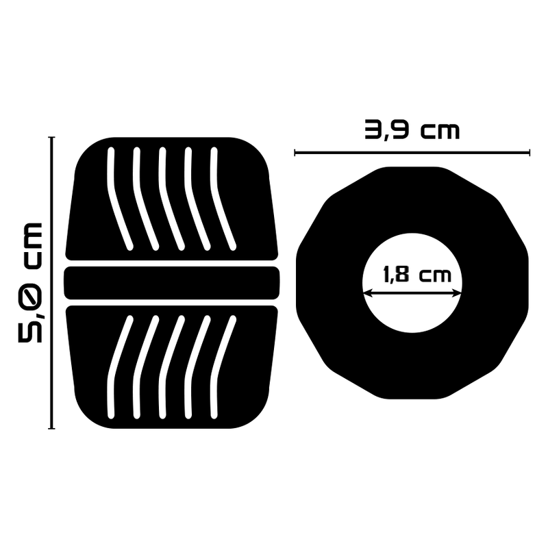 POWERING - SUPERFLEXIBLER UND WIDERSTANDSFÄHIGER PENISRING 5 CM PR11 SCHWARZ