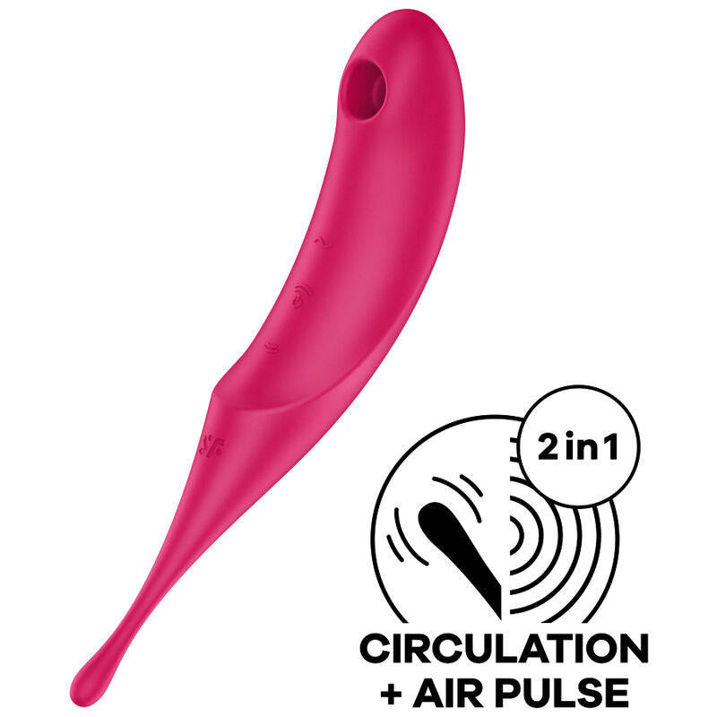 SATISFYER - TWIRLING PRO AIR PULSE STIMULATOR & Sensory Device RED