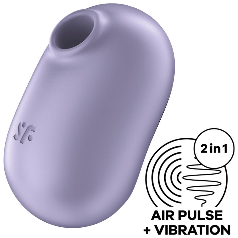 SATISFYER - PRO TO GO 2 DOUBLE AIR PULSE STIMULATOR & Sensory Device VIOLET