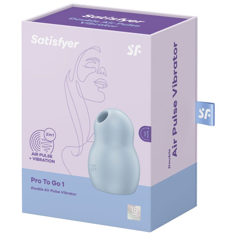SATISFYER - PRO TO GO 1 DOUBLE AIR PULSE STIMULATOR & Sensory Device RED