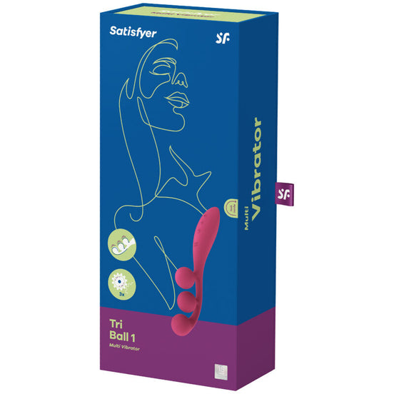 SATISFYER - TRI BALL 1 MULTI Sensory Device RED