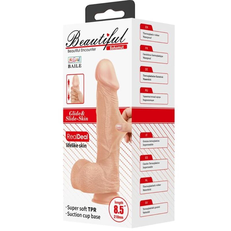 BAILE - SCHÖNE BEGEGNUNG BAHAMUT FLEXIBLES REALISTISCHES Wellness-Gerät 21.8 CM NATUR