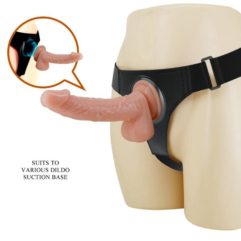 PRETTY LOVE - HARNESS BRIEFS UNIVERSAL HARNESS WITH Wellness Device KEVIN 19 CM NATURAL