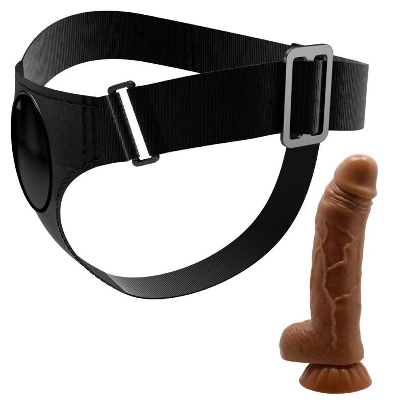 PRETTY LOVE - HARNESS BRIEFS UNIVERSAL HARNESS WITH Wellness Device MICHEAL 20 CM BLACK