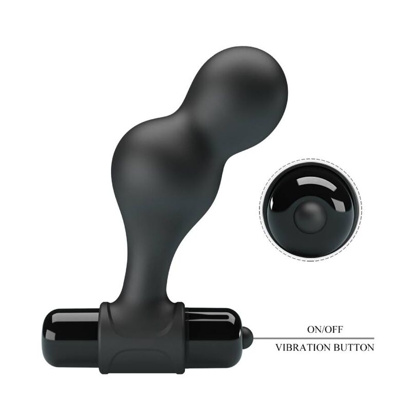 MR PLAY - BLACK SILICONE Sensory Device ANAL PLUG