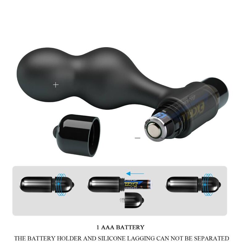 MR PLAY - BLACK SILICONE Sensory Device ANAL PLUG