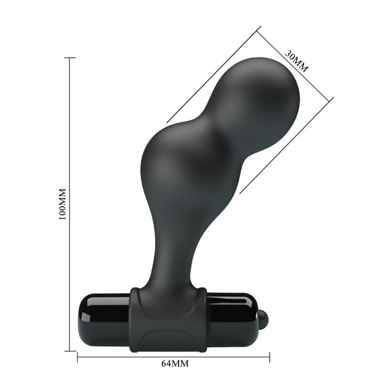MR PLAY - BLACK SILICONE Sensory Device ANAL PLUG