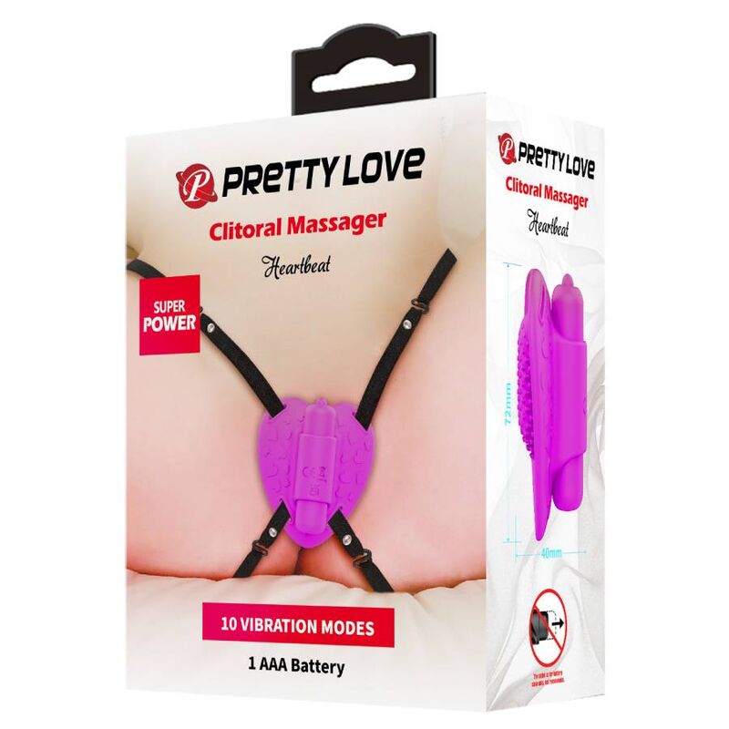 PRETTY LOVE - HEARTBEAT KLITORISSTIMULATOR 10 VIBRATIONSMODI LILA