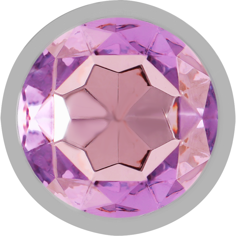 INTENSE - ALUMINIUM-METALL-ANALDILDO MIT VIOLETTEM KRISTALL GRÖSSE M