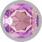 INTENSE - ALUMINIUM METALL ANALPLUG MIT VIOLETTEM KRISTALL GRÖSSE L