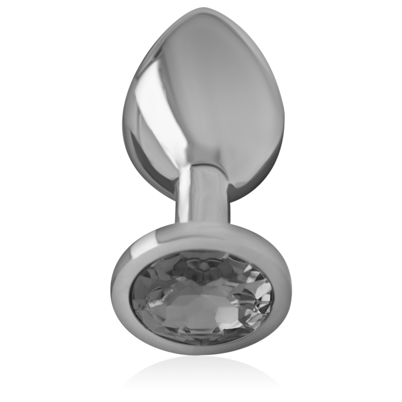 INTENSE - ANALPLUG AUS ALUMINIUM MIT SCHWARZEM KRISTALL GRÖSSE S