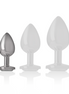 INTENSE - ANALE STIMULATION METALLPLUG AUS ALUMINIUM MIT SILBERNEM KRISTALL GRÖSSE S