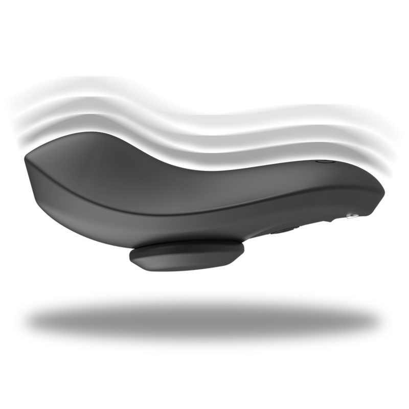 BLACK&SILVER - PRESTON RECHARGEABLE SILICONE Sensory Device PANTIE BLACK