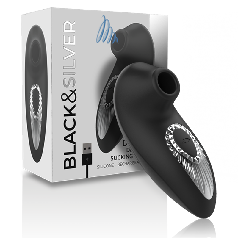 BLACK&SILVER - DRAKE DELUXE LUTSGVIBRATOR WIEDERAUFLADBAR SILIKON SCHWARZ