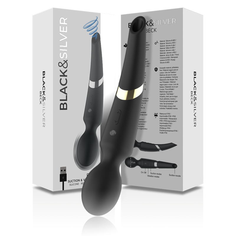 SCHWARZ&SILBER – BECK-STAB UND SAUGNAPF 2 IN 1 AUS SILIKON
